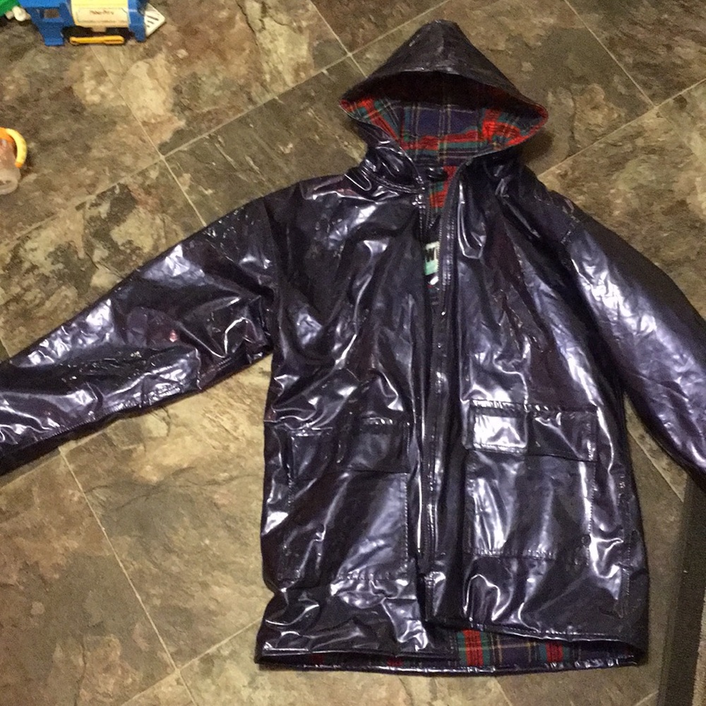 Vintage pvc rain jacket size small wippette
